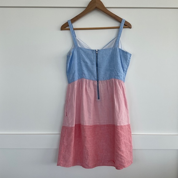 Cynthia Rowley Colour Block Linen Sundress Large - Picture 7 of 10